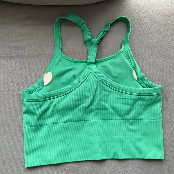 Alo Yoga Seamless Ribbed Favorite Bra Tank Lettuce L - Image 5