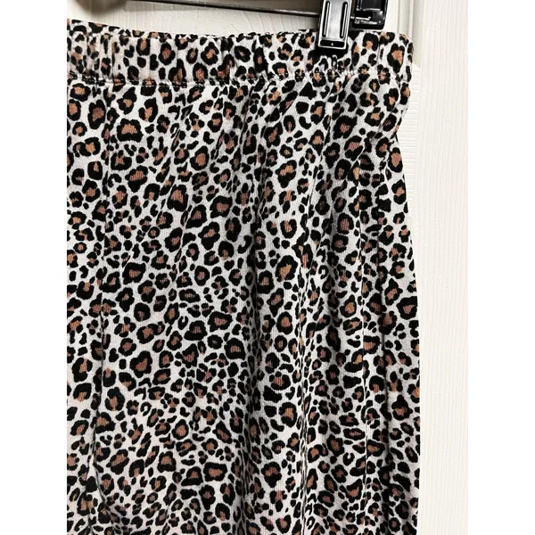 Secret Treasures Womens Leopard Print Pajama Jogger Pants Grey Tan Size M 8-10‎ - Image 5