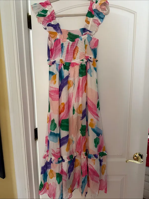 Blu Pepper Multicolor Ruffle Strap Sundress - Image 2