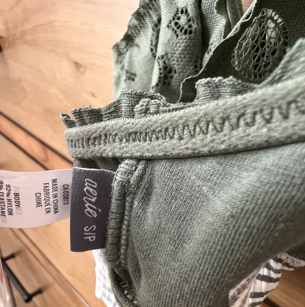 Aerie Olive Green Lace Bralette - Image 2