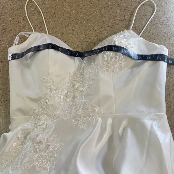 NWOT Lulus Flawless Radiance White Satin Floral Embroidered Maxi Dress - Image 10