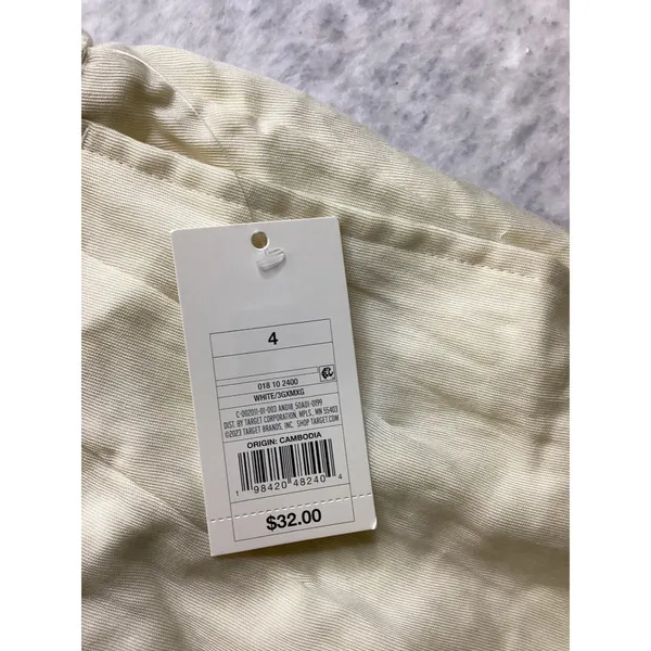 A New Day Womens High-Rise Wide Leg Linen Blend Pleated Pants Cream White Size 4 - Image 4