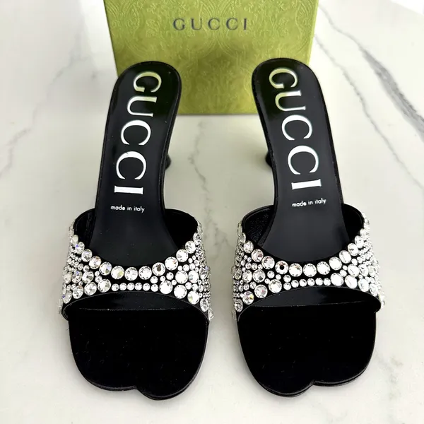 Gucci Crystal Embellished Sandals - Image 2