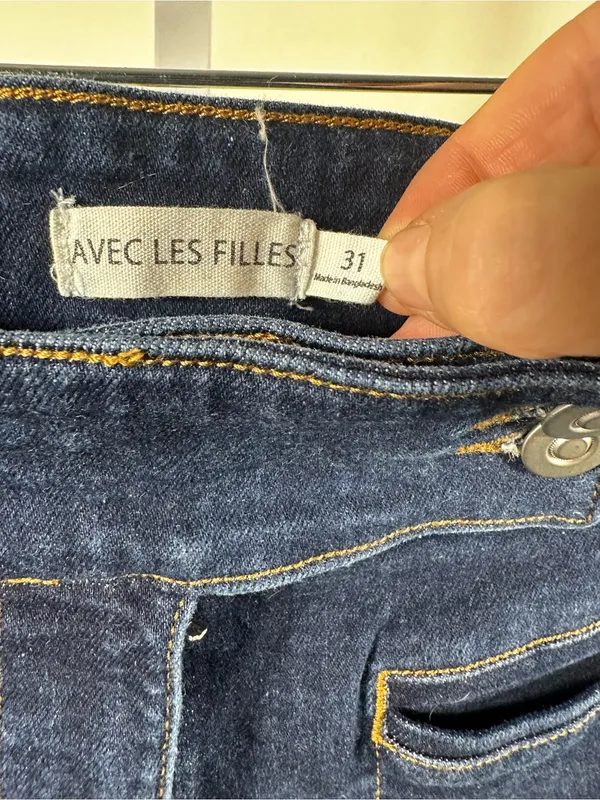 J120. Avec Les Filles- Women's Dark Blue Jeans - Image 2