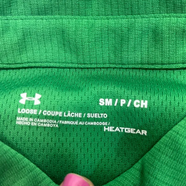 Under Armour HeatGear Polo Women Vibrant Sz S Green‎ Loose Fit Athletic Workout - Image 3