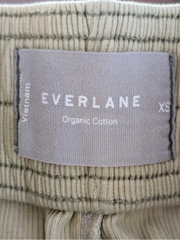 Everlane The Ribbed Flare Pant in Sage Green Size XS Pull on cotton - Image 3