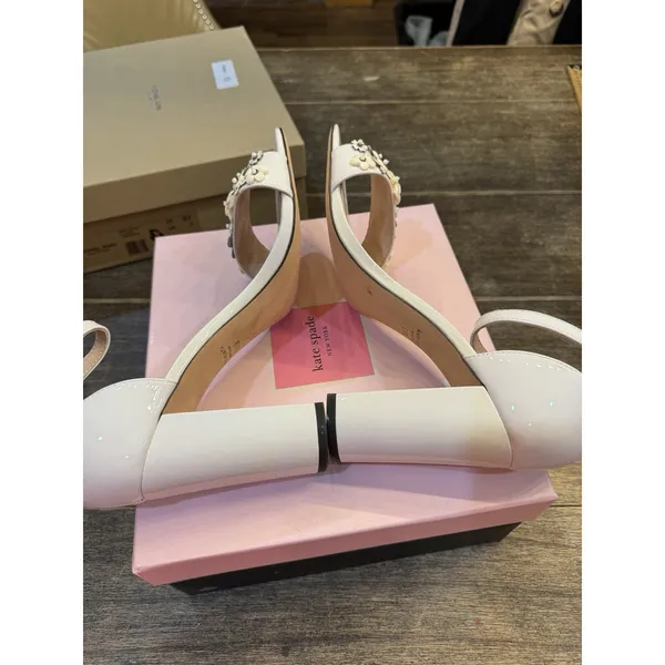 Kate Spade Paradisi Heeled Pump Dress‎ Sandals Size 11 NIB in Optic White - Image 7
