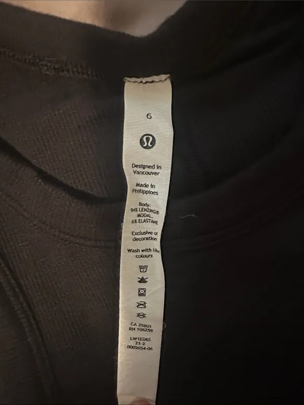 lululemon athletica Black Ribbed Crop Tank - Image 2