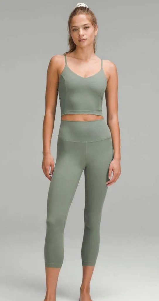 Lululemon Align Cropped Cami Tank Top *Light Support, C/D Cup Grey Eucalyptus - Image 3