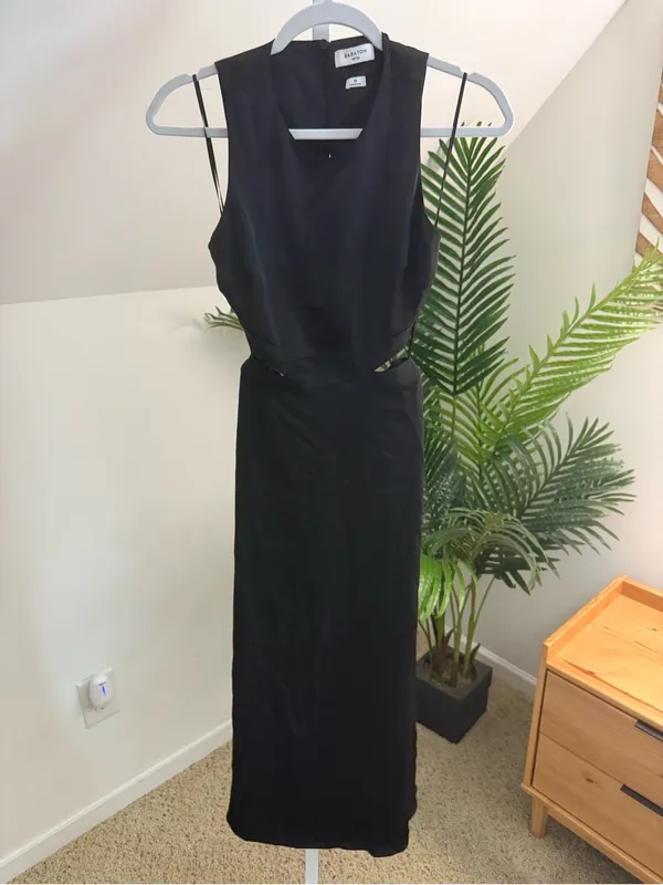 Aritzia Babaton Cella Poplin Dress in Black size XS - Image 3