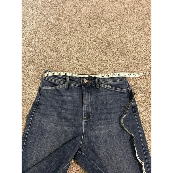 Talbots Jeans Womens 4 Wide Leg Crop Med Dark Wash Baggy Loose‎ Stretch Denim - Image 5