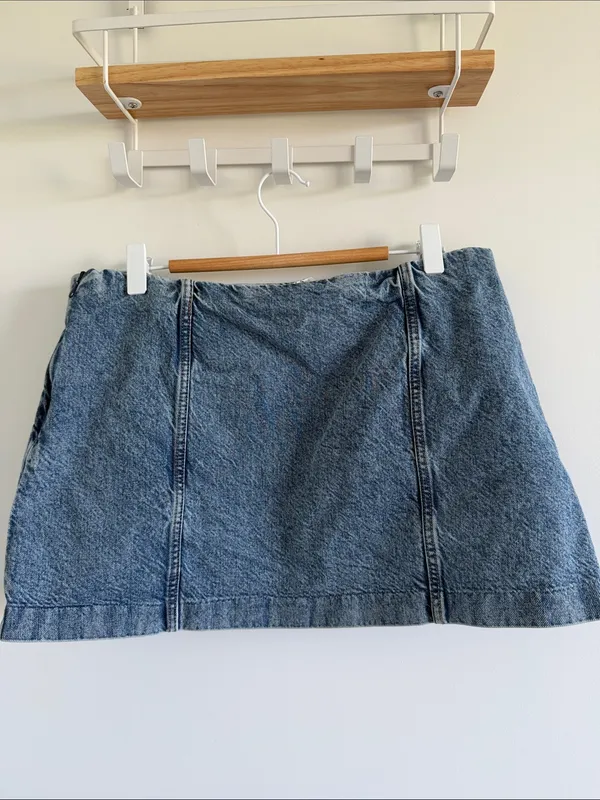 Divided Light Blue Denim Mini Skirt - Image 3