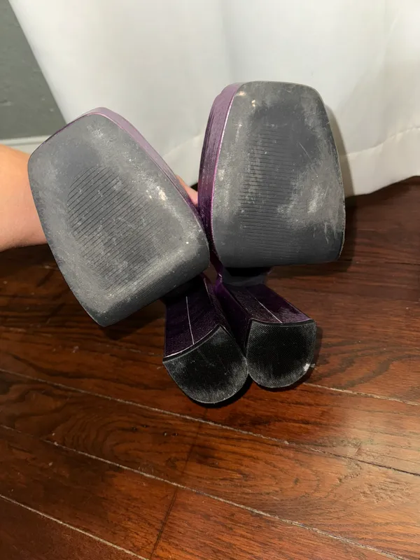 Heels Chunky Purple Size 5 - Image 3