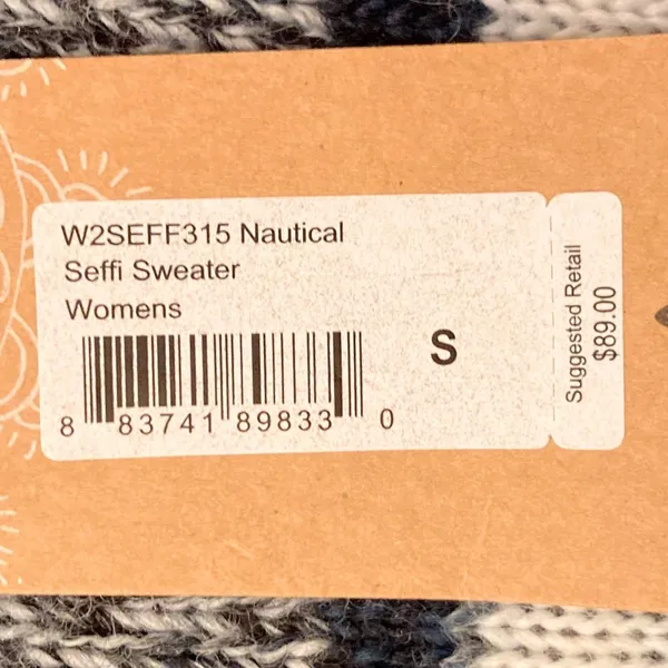 NWT Prana Seffi Wool-Blend Crewneck Sweater Nautical Striped Women's Size Small - Image 5