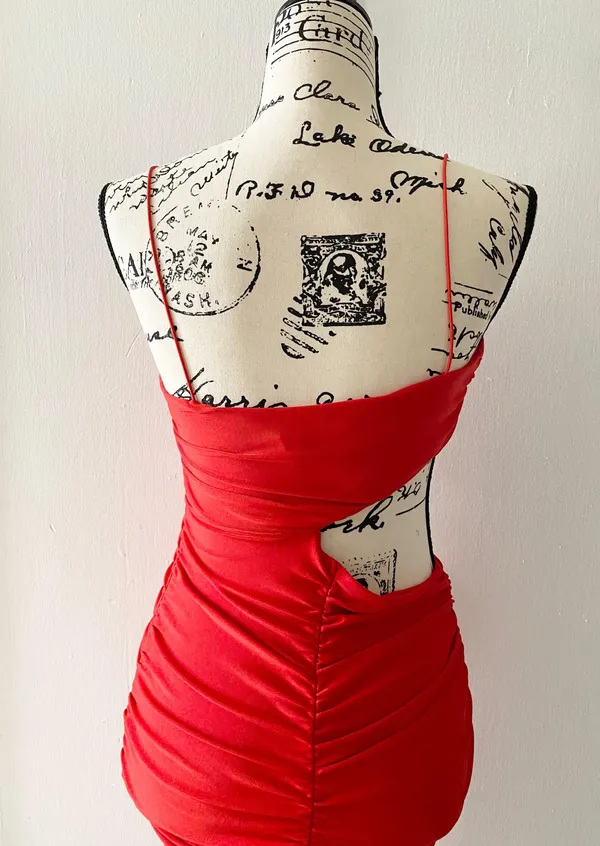 Tiger Mist Cheyenne Red Cut-out dress - Image 4