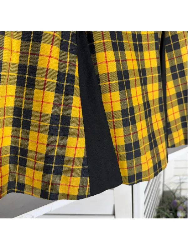 Vintage Y2K plaid mini skirt pleated school girl preppy academy grunge 90s sz S - Image 11
