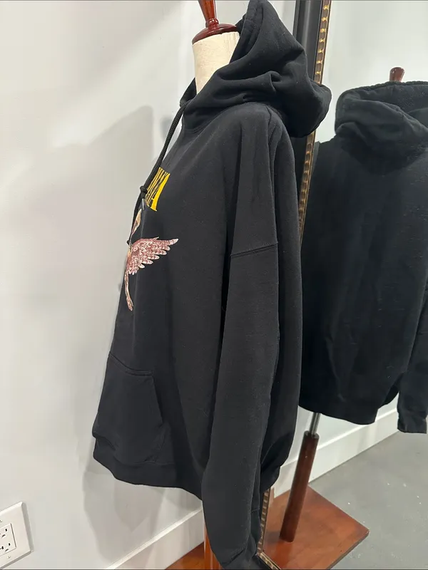 Nirvana Black Hoodie with front Logo - Image 3