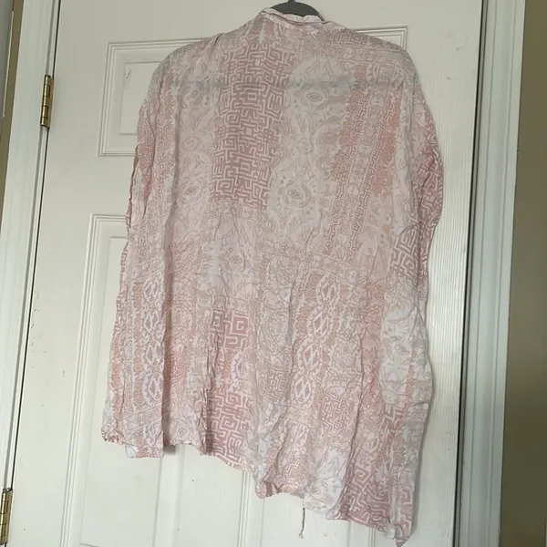 Victoria's Secret Kimono Shawl Womens Small One Size Pink Geometric Print - Image 6