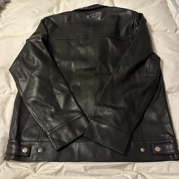 Jules Kae Audriana Faux Leather Trucker Jacket - NWT - Size L - Image 7