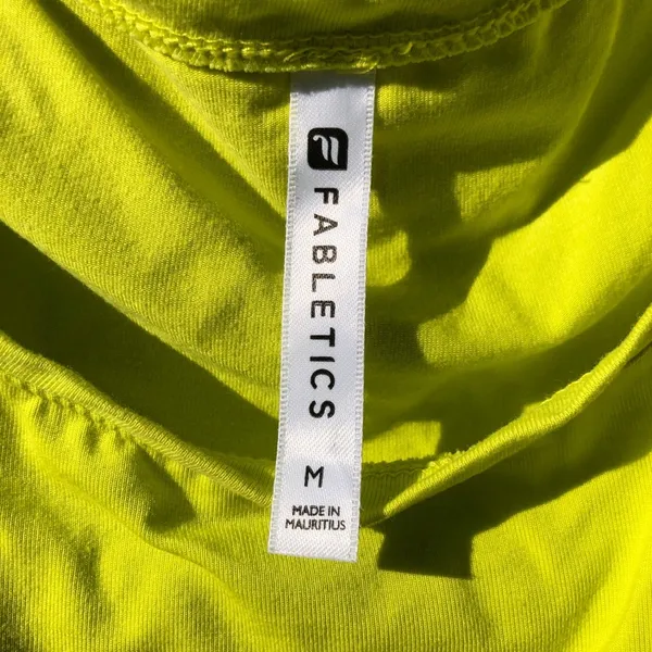 Fabletics Tank Chartreuse Top M - Image 3