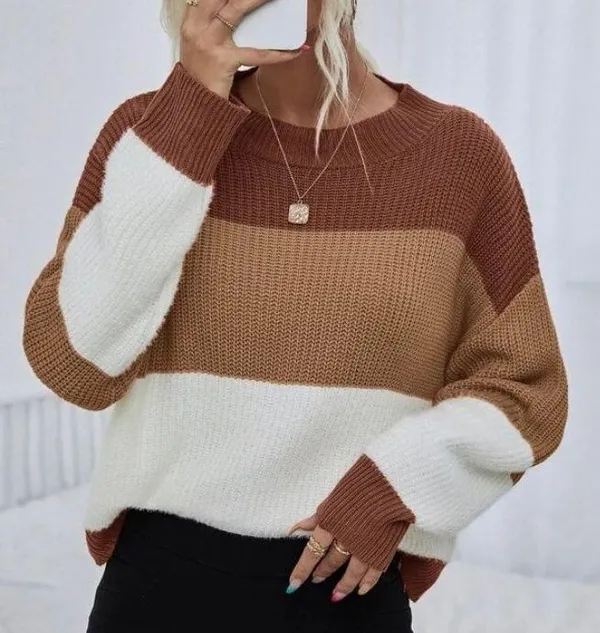 SheIn Color Block Drop Shoulder Sweater - Image 6