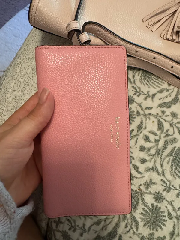Medium Pink Kate Spade Purse with wallet  - Image 12