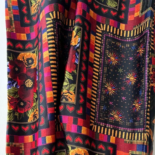 Joie Floral and Sun Graphic Silky Culotte Pants, Multicolored, Size Large - Image 16