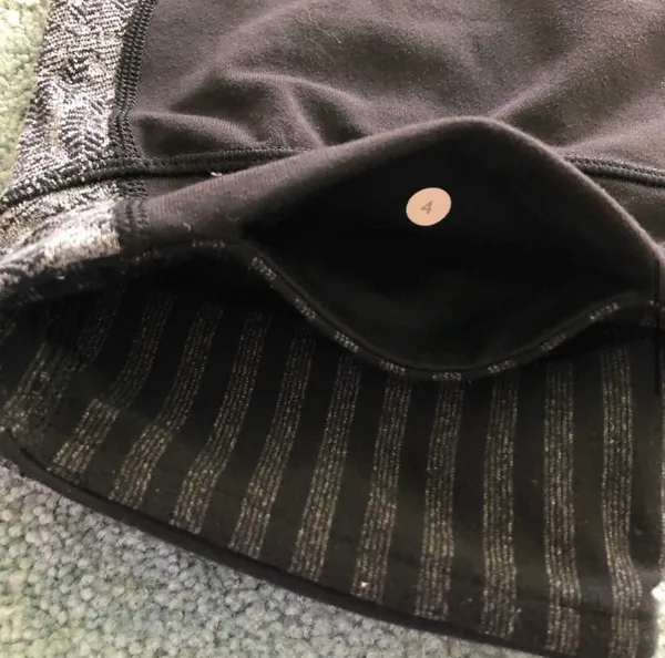 Lululemon Black & Gray Yoga Pants Full Length Leggings - Image 7