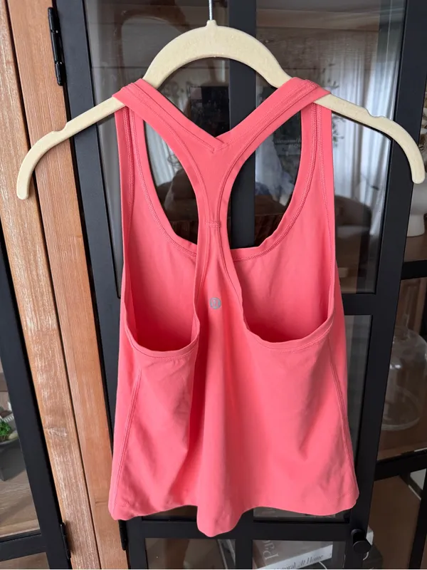 Lululemon Cool Racerback tank top Racing Length align grapefruit coral cropped - Image 2