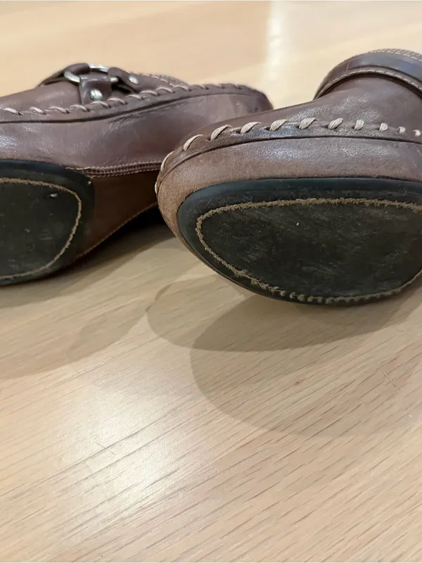 Frye Charlotte Brown Leather Mules - size 6 - Image 7