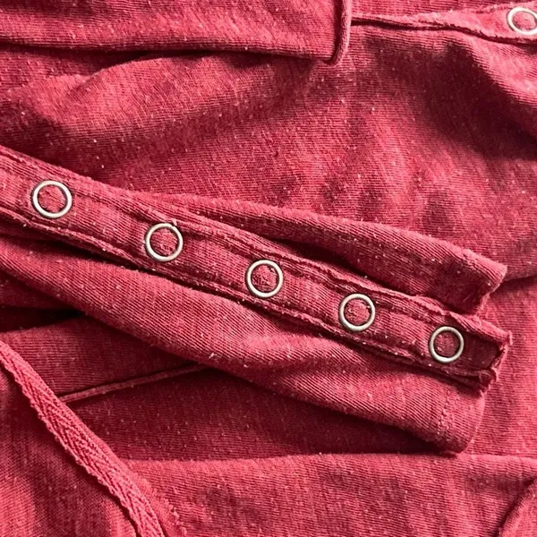 We The Free by Free People Red Long Sleeve Tee | Scoop Neck Soft Knit Top | Size - Image 8