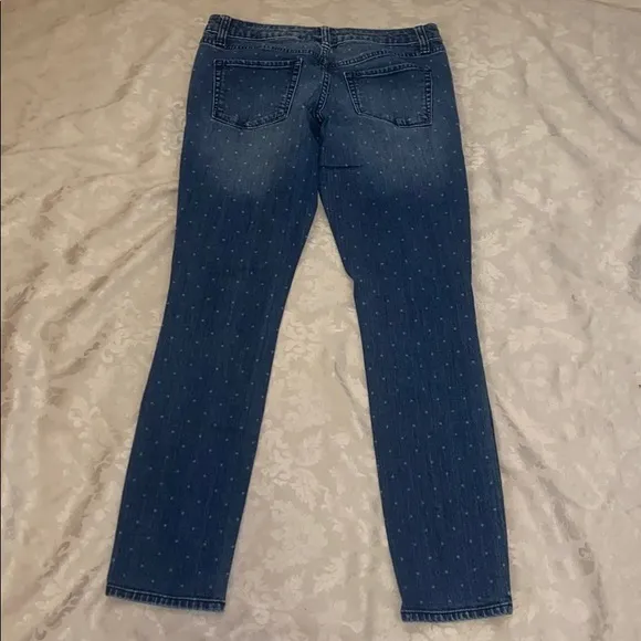 5/$30 🎈 Merona womens Polka dot skinny jeans size 2 - Image 4