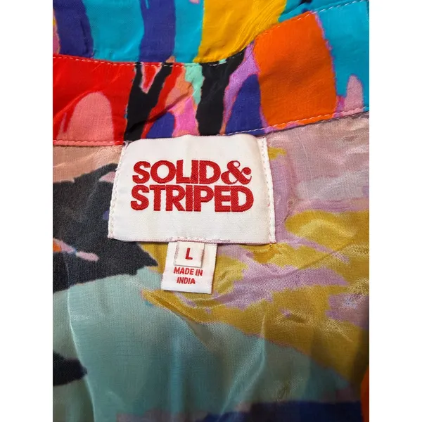 Solid & Striped Colorful Cabana Button Up Top - Image 3