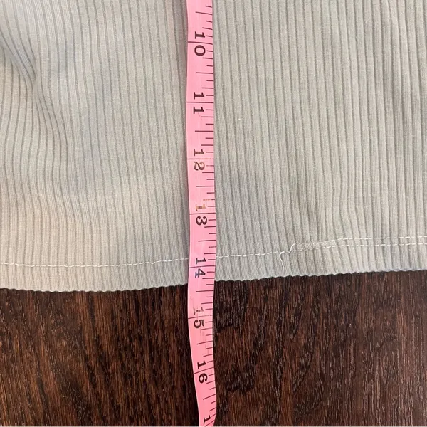 Reformation Cropped Mint Green Ribbed Top - Image 5