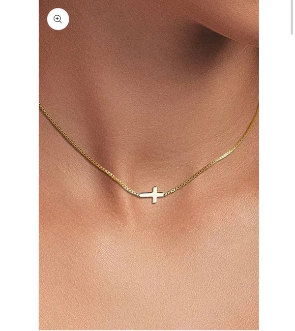 18k Stainless Steel Tarnish Free Cross Necklace - Image 5