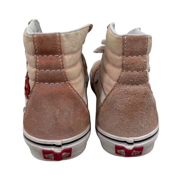 Vans‎ x Disney Sk8-Hi Mickey Minnie Mouse Pink Suede Floral Sneakers Womens 9 - Image 4