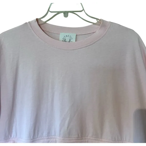 Fantastic Fawn Top Dress Pinks Oversized Pleated Cotton Lining Boho Fairy SZ M - Image 3