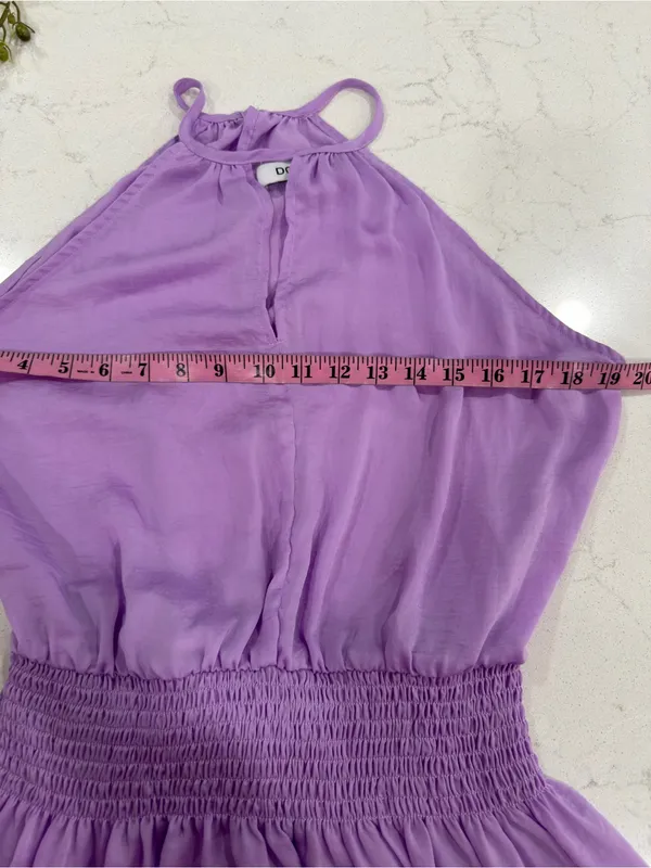 DO+BE Lavender Halter Smocked-Waist Casual Dress - Image 7