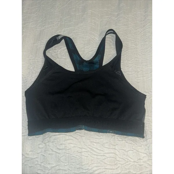 PINK Victoria's Secret Ultimate Sports Bra Size M‎ Checkered Teal And Black - Image 4