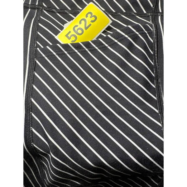 Victorias Secret On Point Flow Biker Shorts Black White Striped Pockets Size 14‎ - Image 5