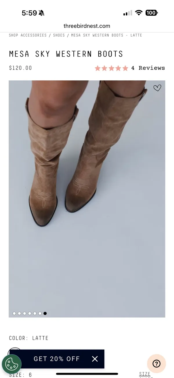 Mesa sky western boots Size 7 - Image 2