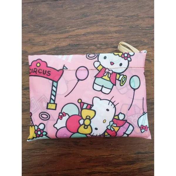 Hello Kitty Chic Kawaii Eco Friendly Trendy Packable Sturdy Reusable Nylon Bag - Image 4