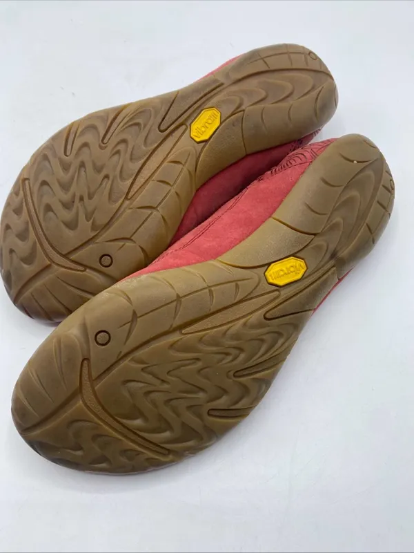 Merrell Suede Vibram Sole Ballet Flats Women’s 5.5 Comfort Shoes Red Port - Image 4