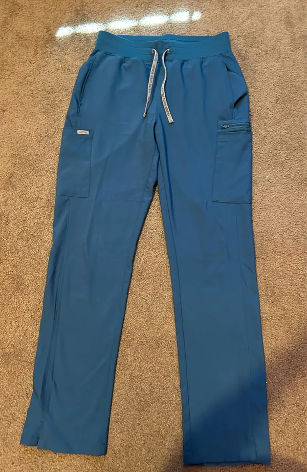 Caribbean blue scrub pants - Image 2