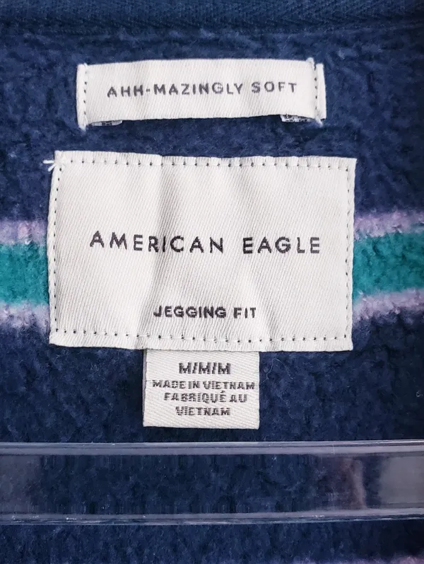 American Eagle Striped Long Sleeve Crew Neckline Sweater - Image 6