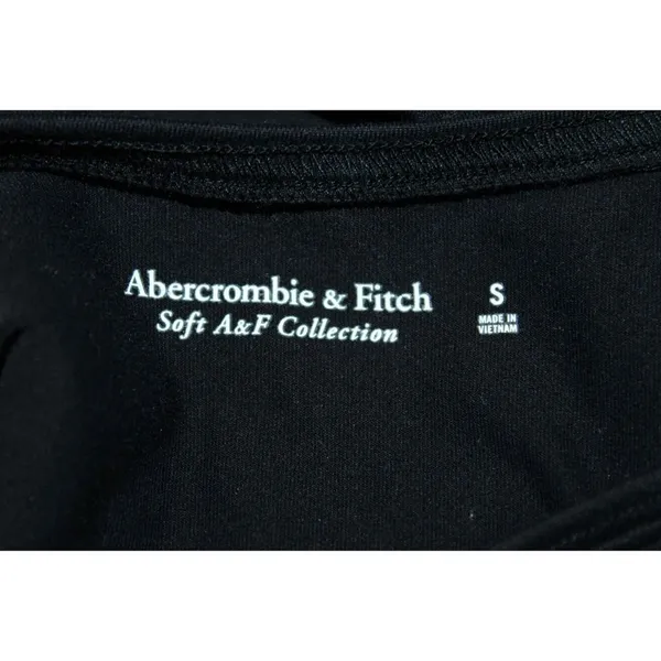 Womens Abercrombie & Fitch Soft AF Collection Black Cutout Bodysuit Top Size S - Image 3