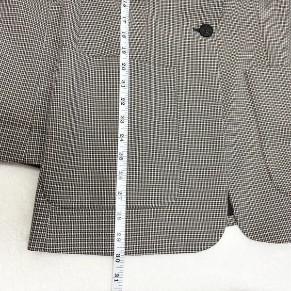 Calvin Klein Notch collar Women's‎ Checkered Blazer Size 6 - Image 12