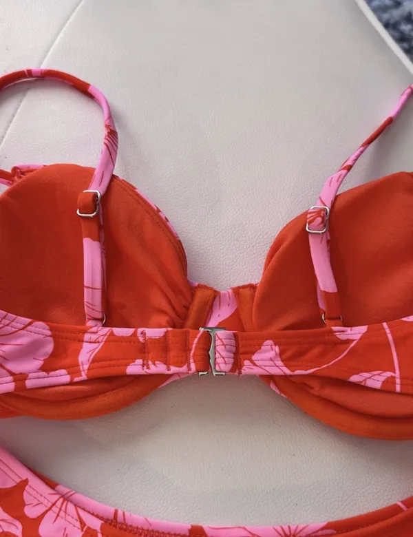 Wild Fable Pink/Orange Tropical Floral Bikini Set - Image 5