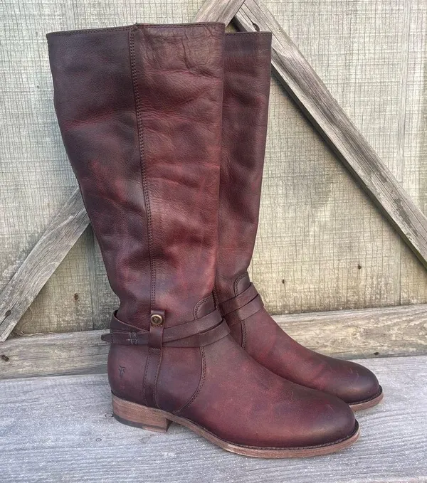 NWT Frye Melissa Belted Tall Riding Boots Size 6 - Image 5