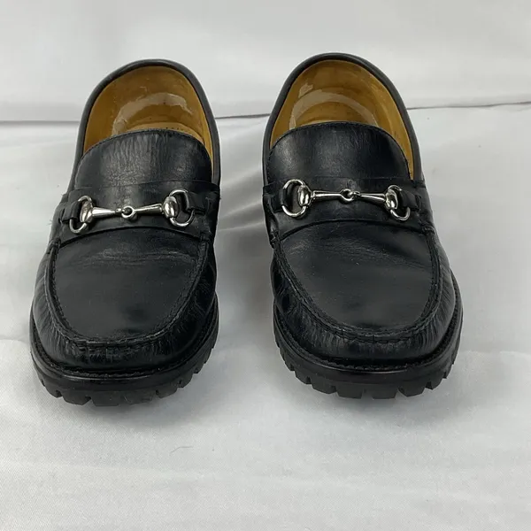 Cole Haan Black Leather Horsebit Lug Sole Loafers Women Sz 5.5 - Image 2